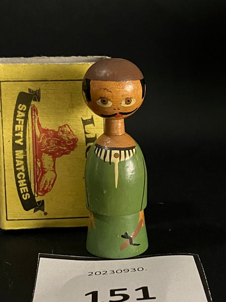 MIniature Wooden Man (Hand-painted)
