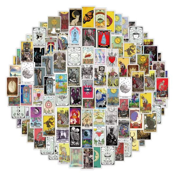 Gothic Cartoon Art Tarot Card Graffiti Stickers