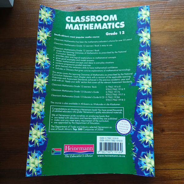 Classroom Mathematics - Grade 12 Learner's Book (Laridon et al.)