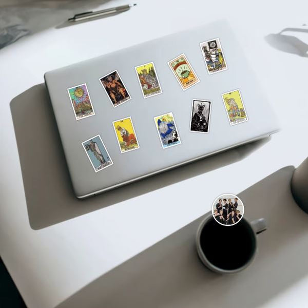 Gothic Cartoon Art Tarot Card Graffiti Stickers