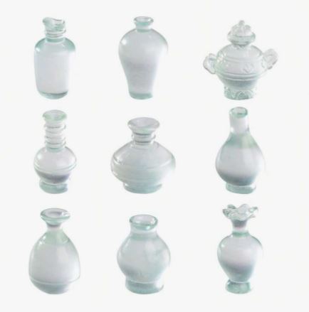 Frosted Glass Bottles (Miniature)