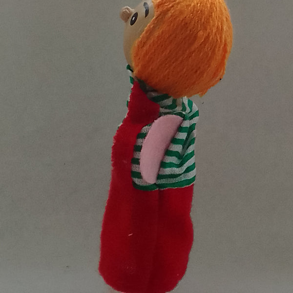 Finger Puppet Little Girl with Orange Hair