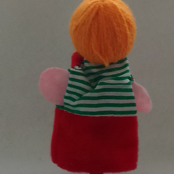 Finger Puppet Little Girl with Orange Hair