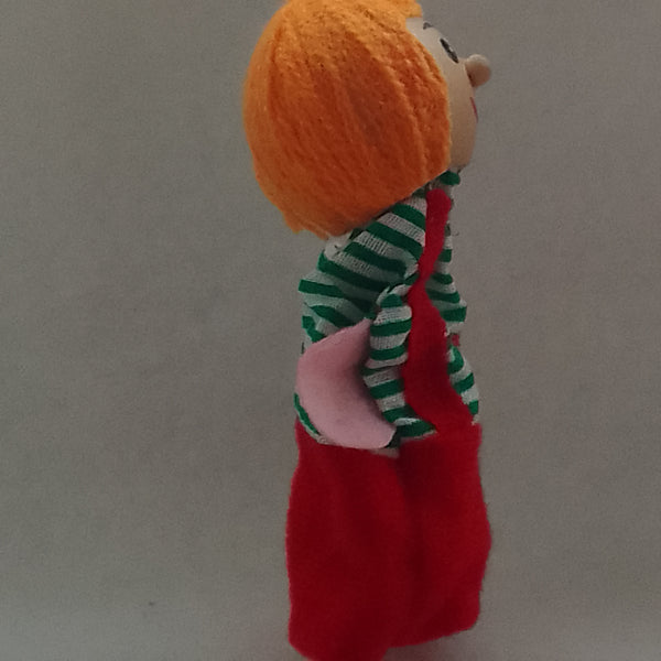 Finger Puppet Little Girl with Orange Hair
