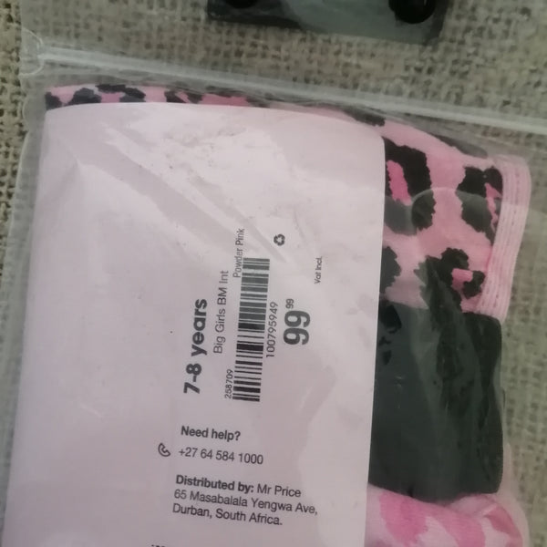 Girl's Bikini Underwear (New) Age 7 to 8