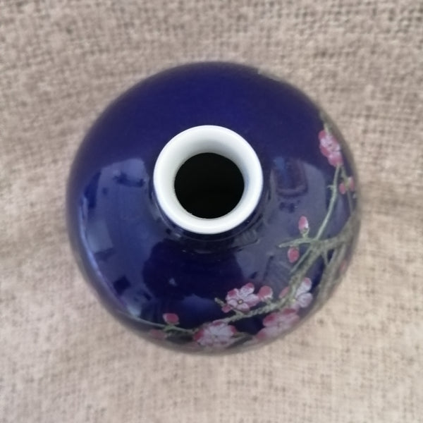 Dark Blue Floral Chinese Vase (Miniature, suitable for printer's tray)