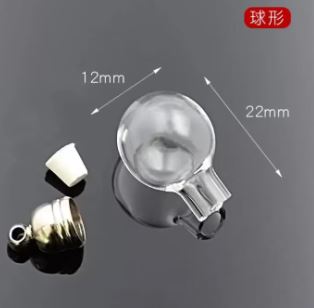 Glass Vial Pendant Wishing for Perfume