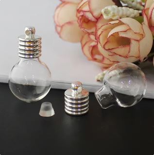 Glass Vial Pendant Wishing for Perfume