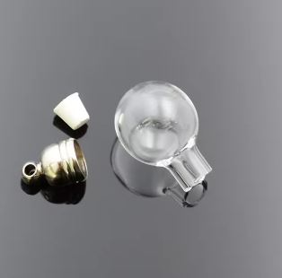 Glass Vial Pendant Wishing for Perfume