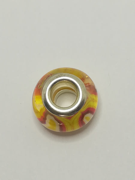 Bead Fitting Pandora Murano-Type Glass Stripe