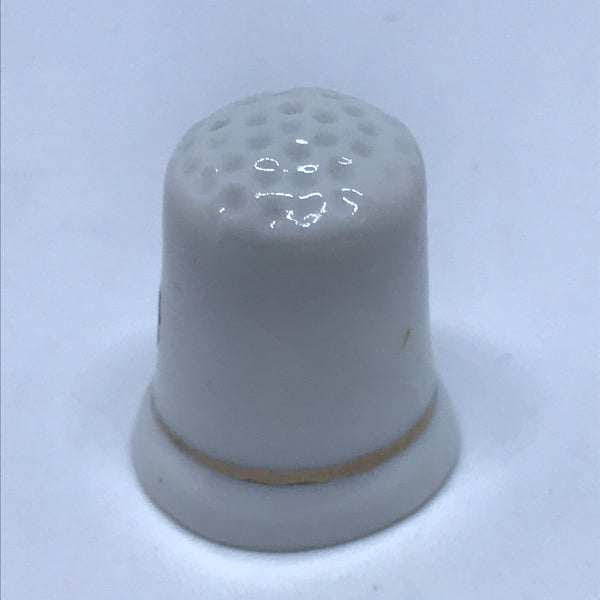 Miniature Porcelain Thimble (4 Flowers)