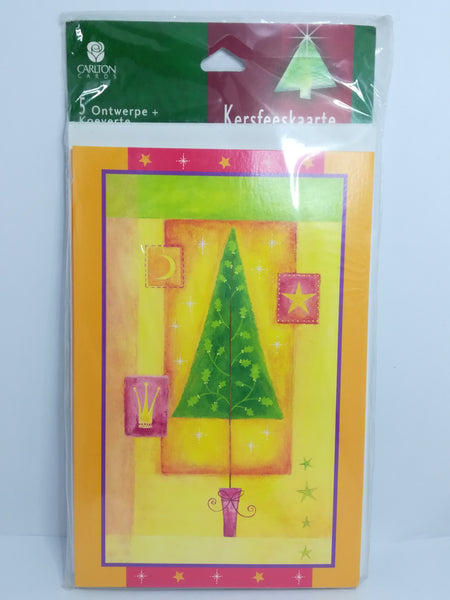 Greeting Card and Envelopes - Christmas - Style 11 - Afrikaans (5 Cards)