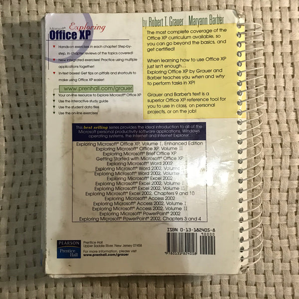 Exploring Office XP Volume 1 Enhanced Edition (Robert T. Grauer & Maryann Barber)