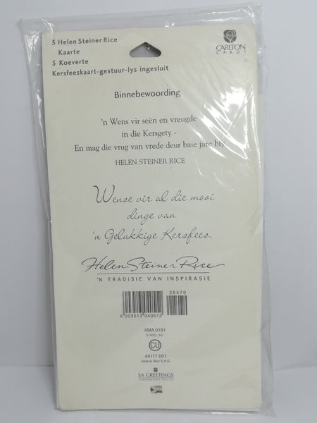 Greeting Card and Envelopes - Christmas - Style 12 - Afrikaans (5 Cards)