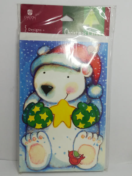 Greeting Card and Envelopes - Christmas - Style 7 - English (5 Cards)