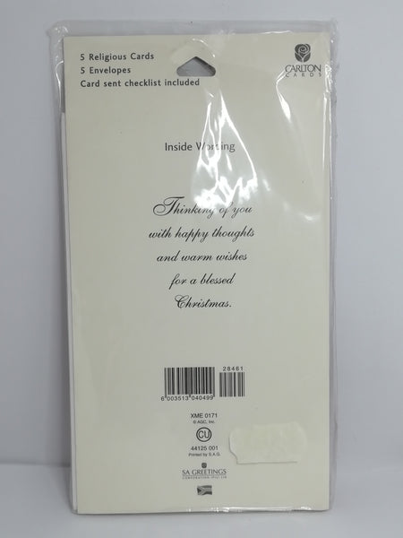 Greeting Card and Envelopes - Christmas - Style 3 - English (5 Cards)