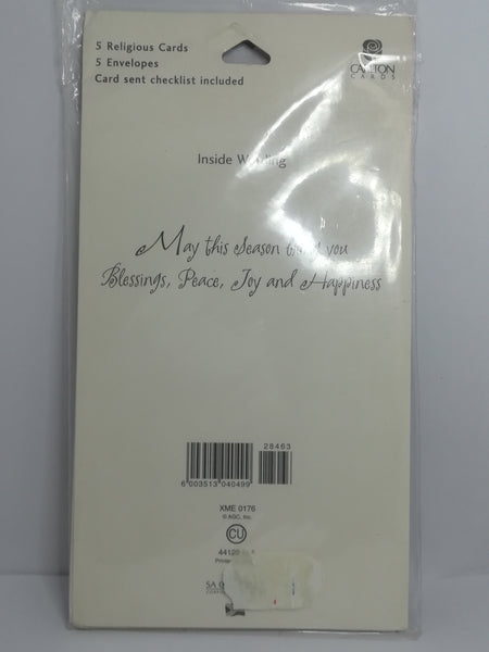 Greeting Card and Envelopes - Christmas - Style 5 - English (5 Cards)