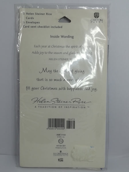 Greeting Card and Envelopes - Christmas - Style 15 - English (5 Cards)