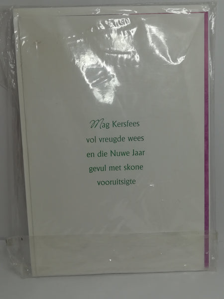 Greeting Card and Envelopes - Christmas - Style 33 - Afrikaans (5 Cards)