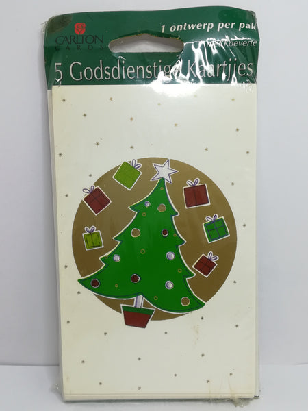 Greeting Card and Envelopes - Christmas - Style 31 - Afrikaans (5 Cards)