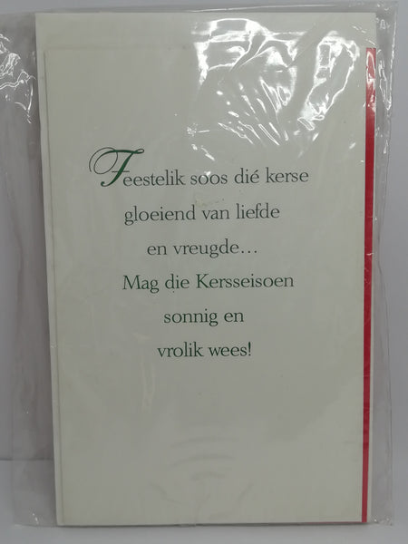 Greeting Card and Envelopes - Christmas - Style 19 - Afrikaans (5 Cards)
