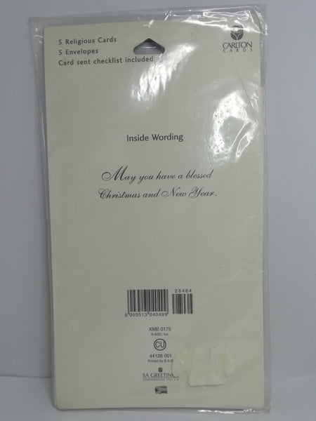 Greeting Card and Envelopes - Christmas - Style 20 - English (5 Cards)