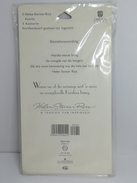 Greeting Card and Envelopes - Christmas - Style 37 - Afrikaans (5 Cards)