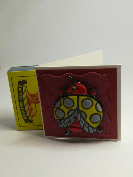 Greeting Card - Single 3-Dimensional Art Card - Ladybird