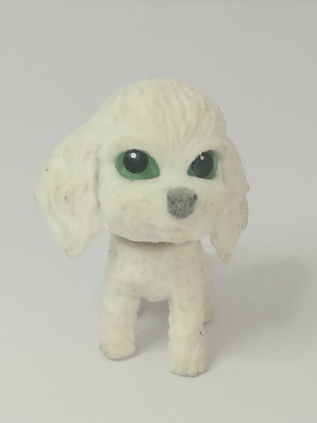 Miniature White Maltese Dog Bobblehead (In My Pocket) Collectable