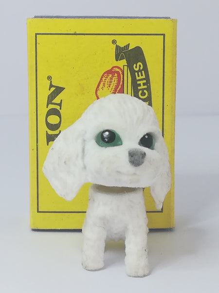 Miniature White Maltese Dog Bobblehead (In My Pocket) Collectable