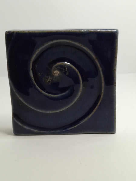 Miniature Indigo Tile with Swirl (Miniature, suitable for printer's tray)