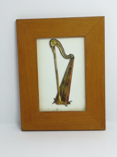 Miniature Framed Harp Picture