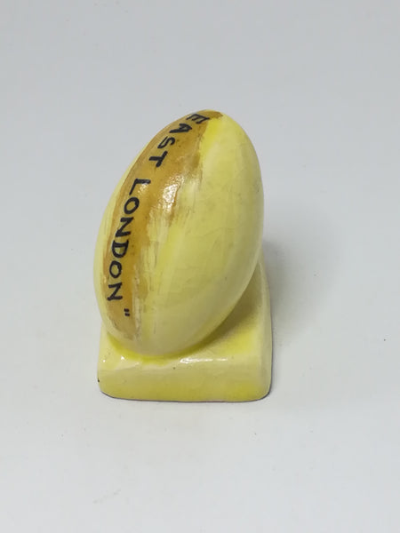 Miniature Ceramic Yellow Rugby Ball on Base (Miniature, suitable for printer's tray)