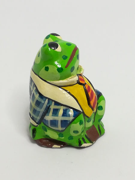 Miniature Ceramic Yellow, Light & Dark Green Frog (Miniature, suitable for printer's tray)