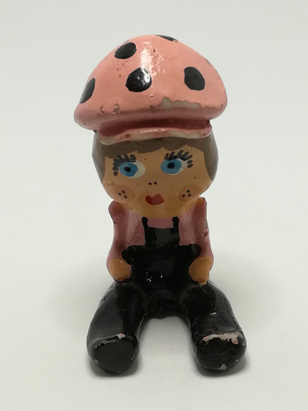 Miniature Doll Dressed in Pink & Black (Miniature, suitable for printer's tray)