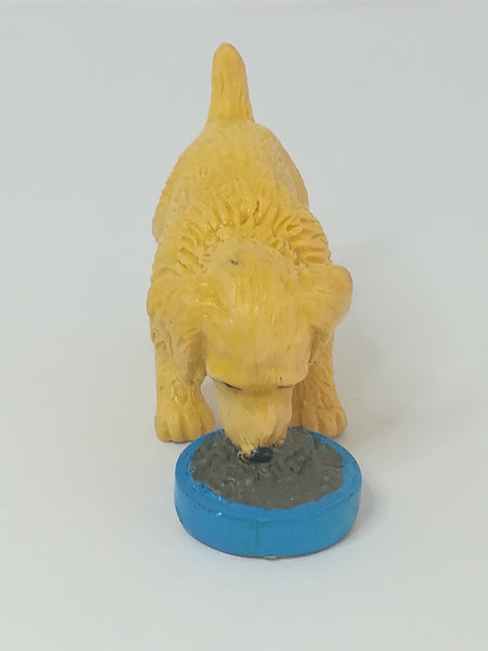 Miniature Golden Retriever - Puppy Eating from Bowl (In My Pocket) Collectable