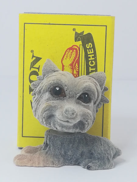 Miniature Grey Terrier Bobblehead Dog (In My Pocket) Collectable