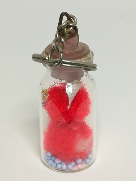 Miniature Key Holder Bottle Red Cat Inside (Miniature, suitable for printer's tray)