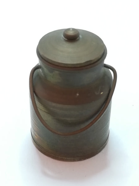 Miniature Brass Milk Pail with Lid (Miniature, suitable for printer's tray)