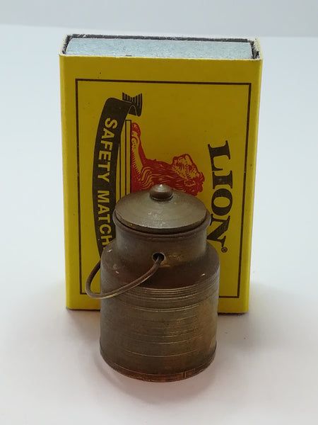 Miniature Brass Milk Pail with Lid (Miniature, suitable for printer's tray)