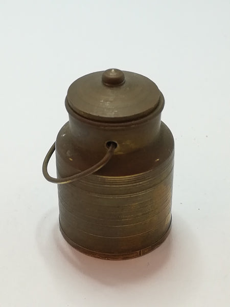 Miniature Brass Milk Pail with Lid (Miniature, suitable for printer's tray)