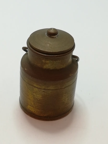 Miniature Brass Milk Pail with Lid (Miniature, suitable for printer's tray)