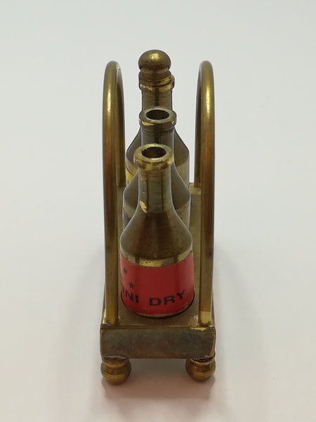 Miniature Brass Alcohol/Bottle Caddy (Miniature, suitable for printer's tray)