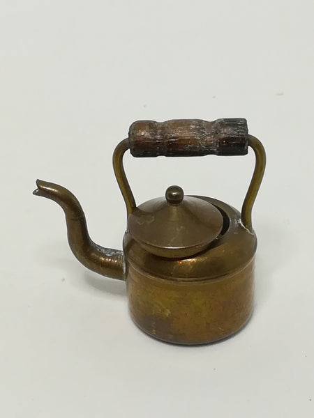 Miniature Kettle with Lid Brass (Miniature, suitable for printer's tray)