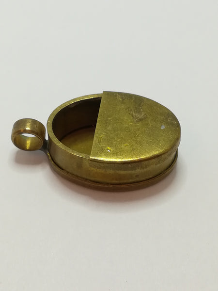 Miniature Brass Locket or Coin Holder (Miniature, suitable for printer's tray)