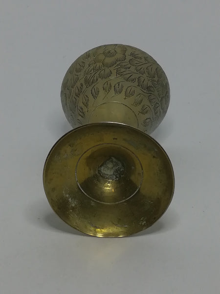 Small Brass Engraved Goblet