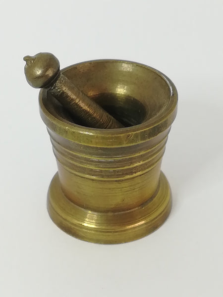 Miniature Mortar and Pestle Brass (Miniature, suitable for printer's tray)