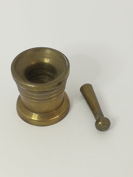 Miniature Mortar and Pestle Brass (Miniature, suitable for printer's tray)