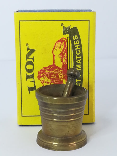 Miniature Mortar and Pestle Brass (Miniature, suitable for printer's tray)