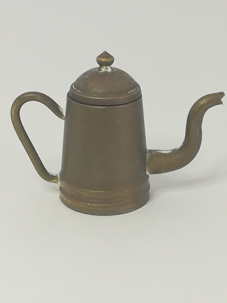 Miniature Coffee Pot with Lid Brass (Miniature, suitable for printer's tray)